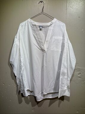 Paraphrase White Casual Button-Down Pullover Shirt